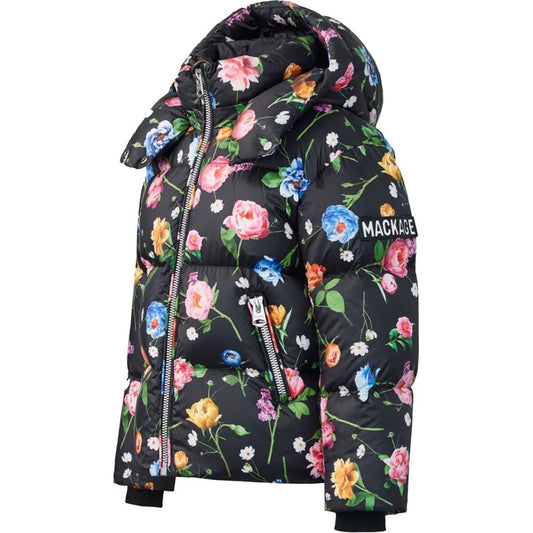 Mackage Jesse Floral Down Puffer Jacket, Size 10, New w/Tag