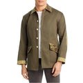 Nicholas Daley Field Jacket Khaki Mix Button Front Point Collar Size S NWT $765
