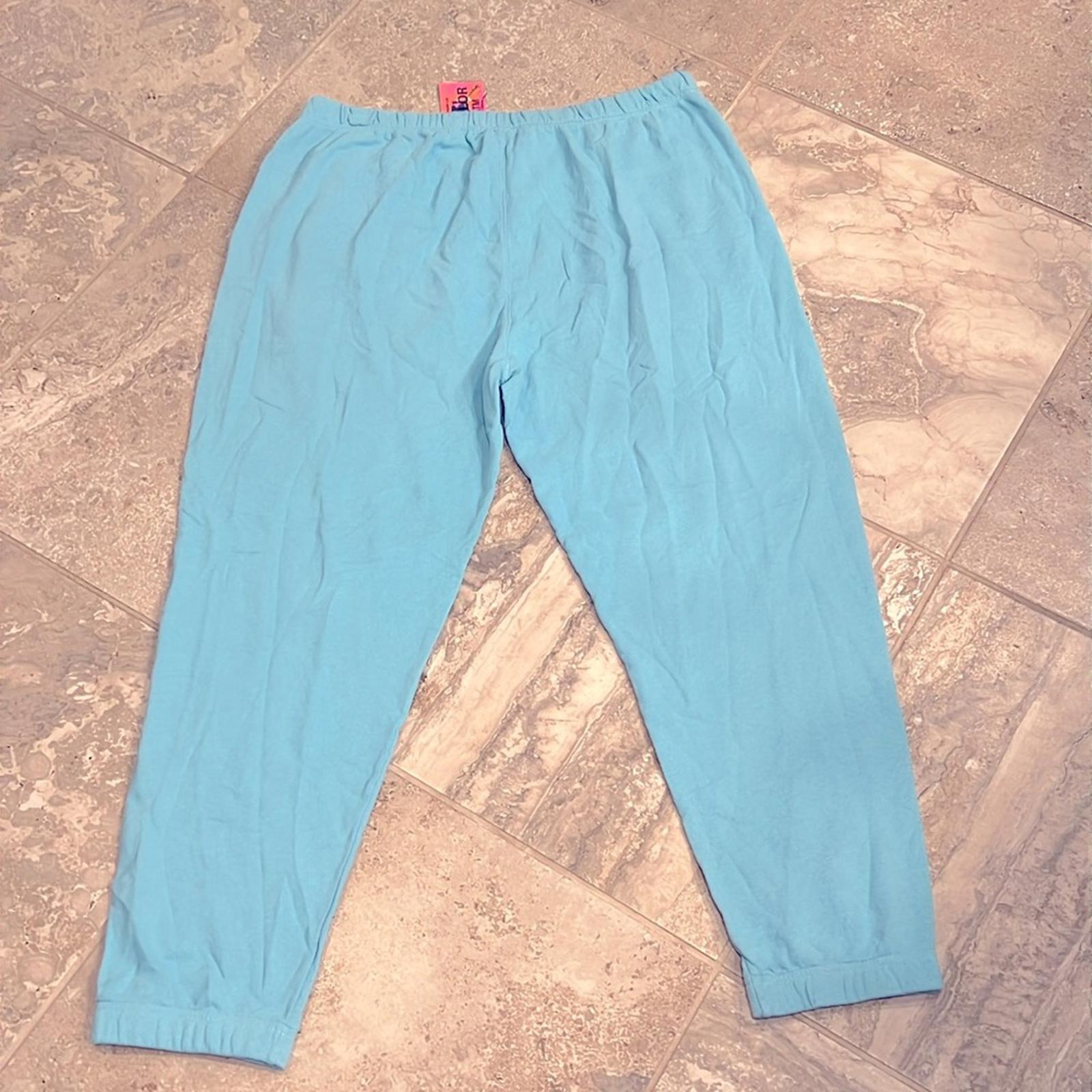 ATM Anthony Thomas Melillo French Terry Jogger Pants in Ocean Blue, Size XXL NWT