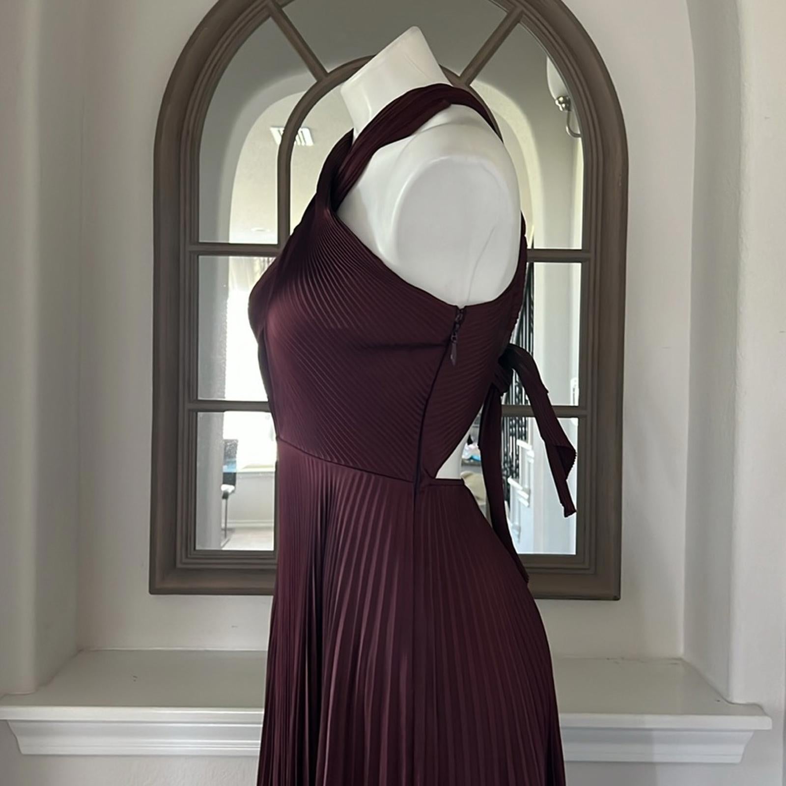 A.L.C. Athena Pleated Cutout Gown, Chicory Size 2, New w/Tag SOLD OUT!