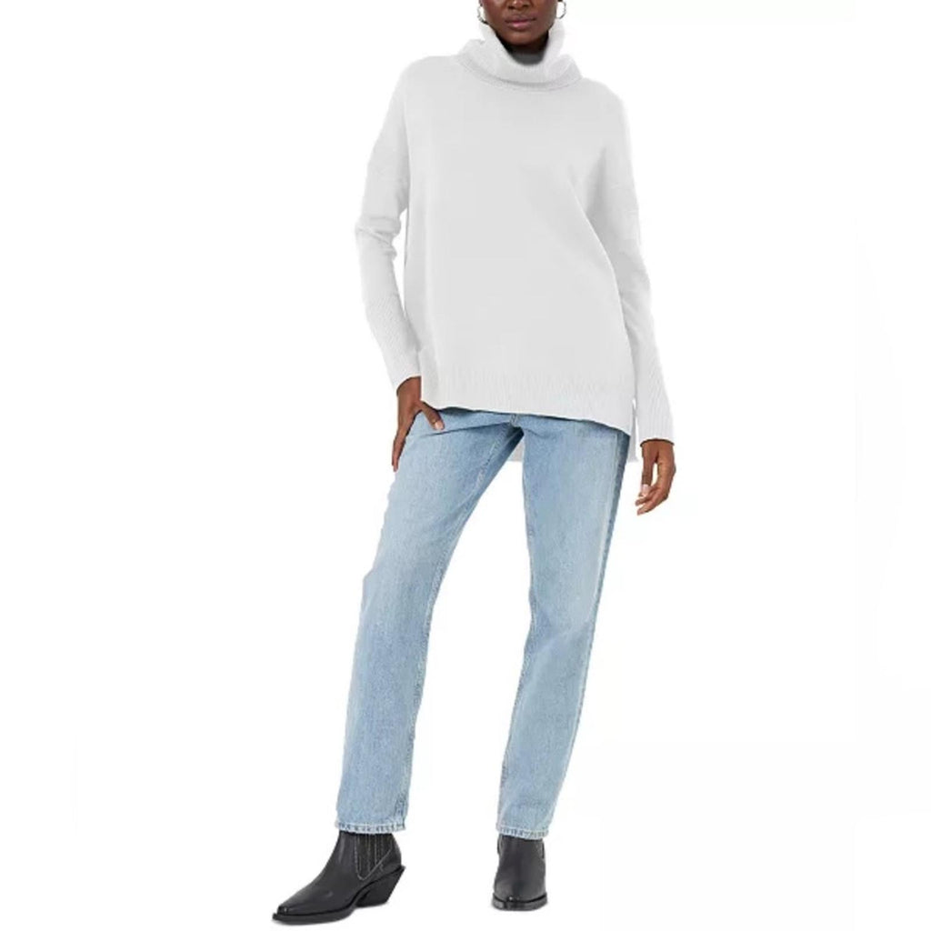 French Connection Ribbed Cowlneck Sweater in Winter White, Size XS NEW w/Tag