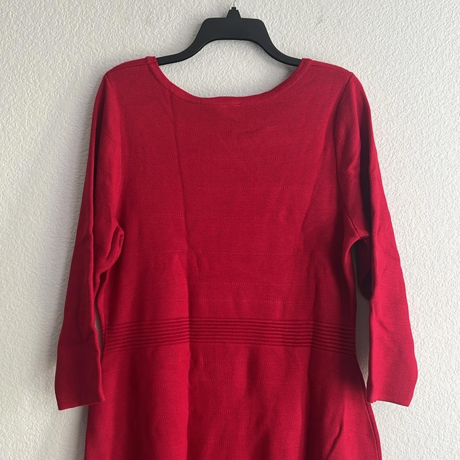 Lane Bryant Red A-Line Dress with 3/4 Sleeves, NWT, Size 14/16