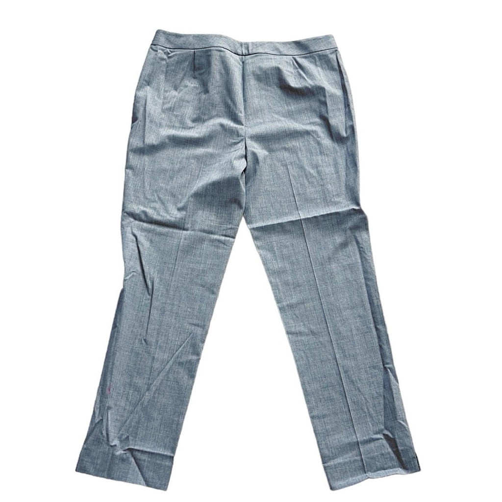 NEW Lafayette 148 NY Irving Straight Leg Dress Pants Grey, Size 12 NWOT $598
