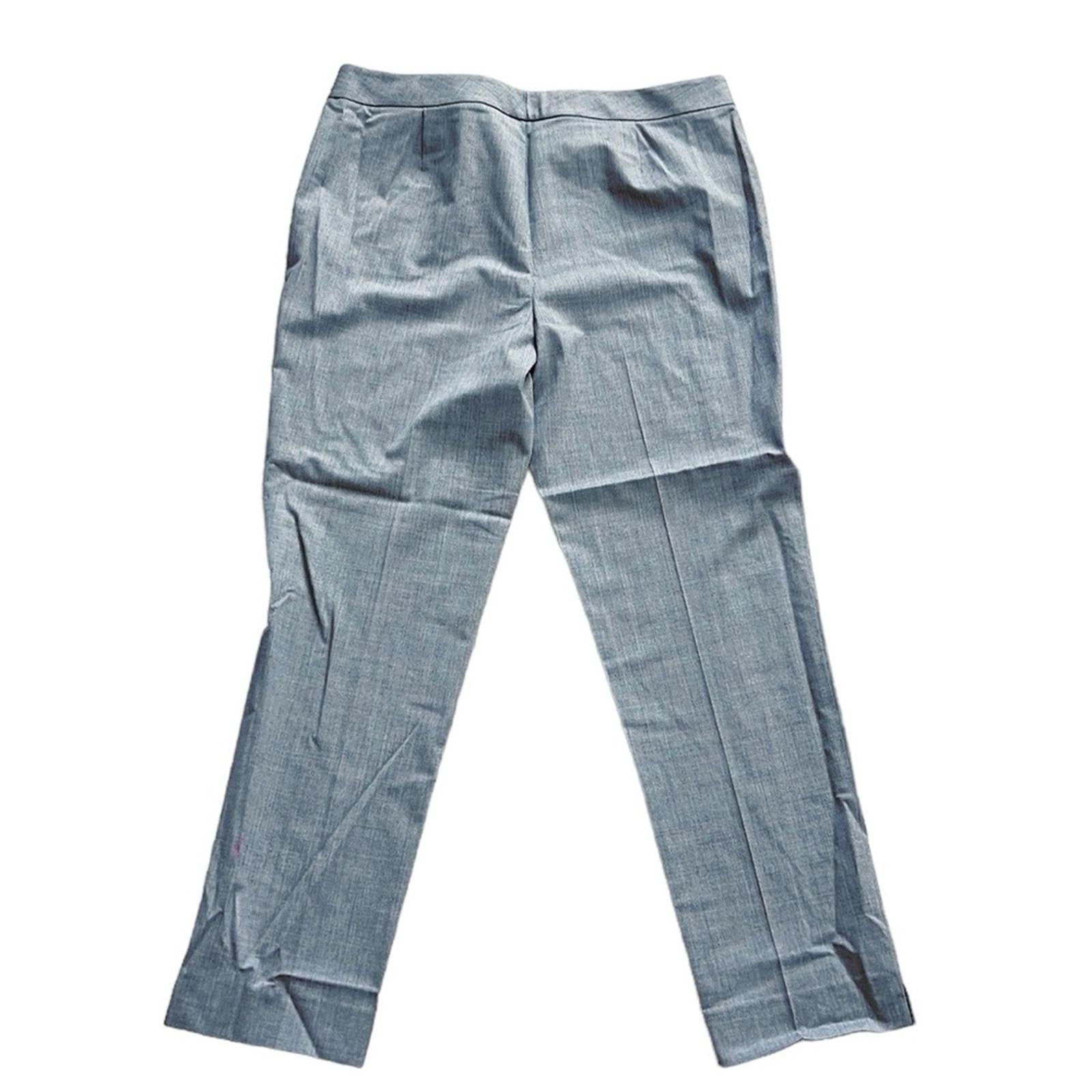 NEW Lafayette 148 NY Irving Straight Leg Dress Pants Grey, Size 12 NWOT $598