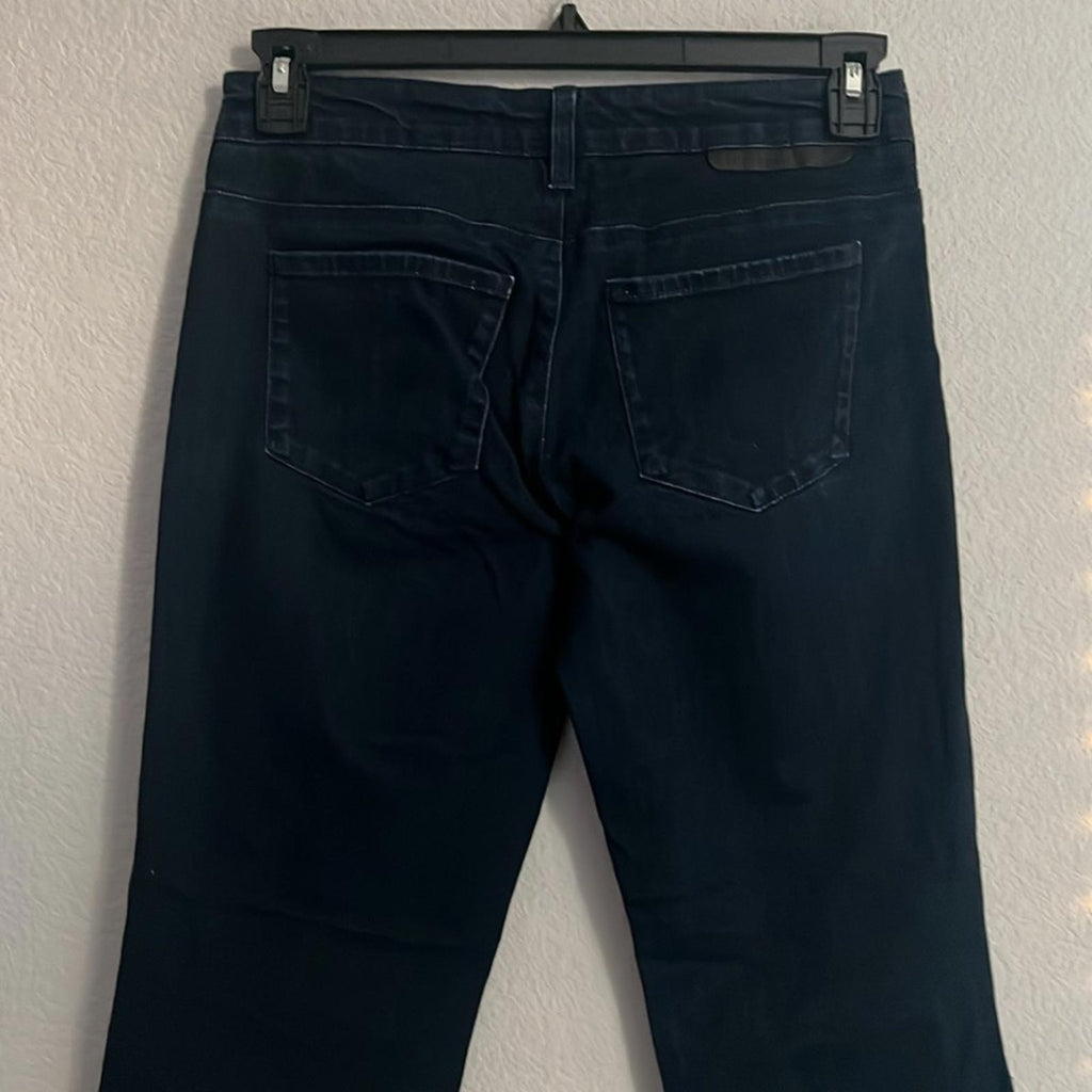 Stella McCartney Seamed Dark Wash Flare Mid-Rise Jeans, Size 26