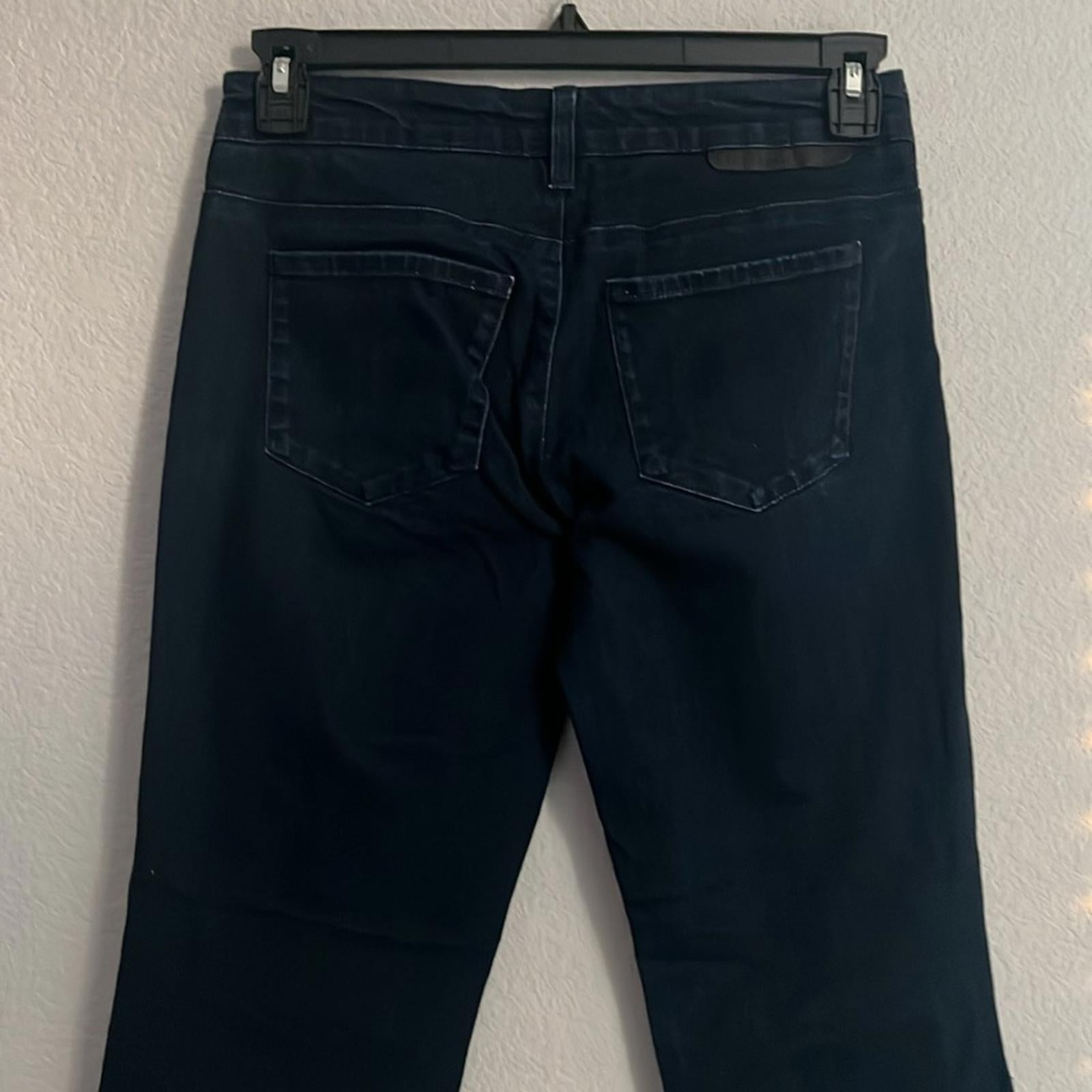 Stella McCartney Seamed Dark Wash Flare Mid-Rise Jeans, Size 26