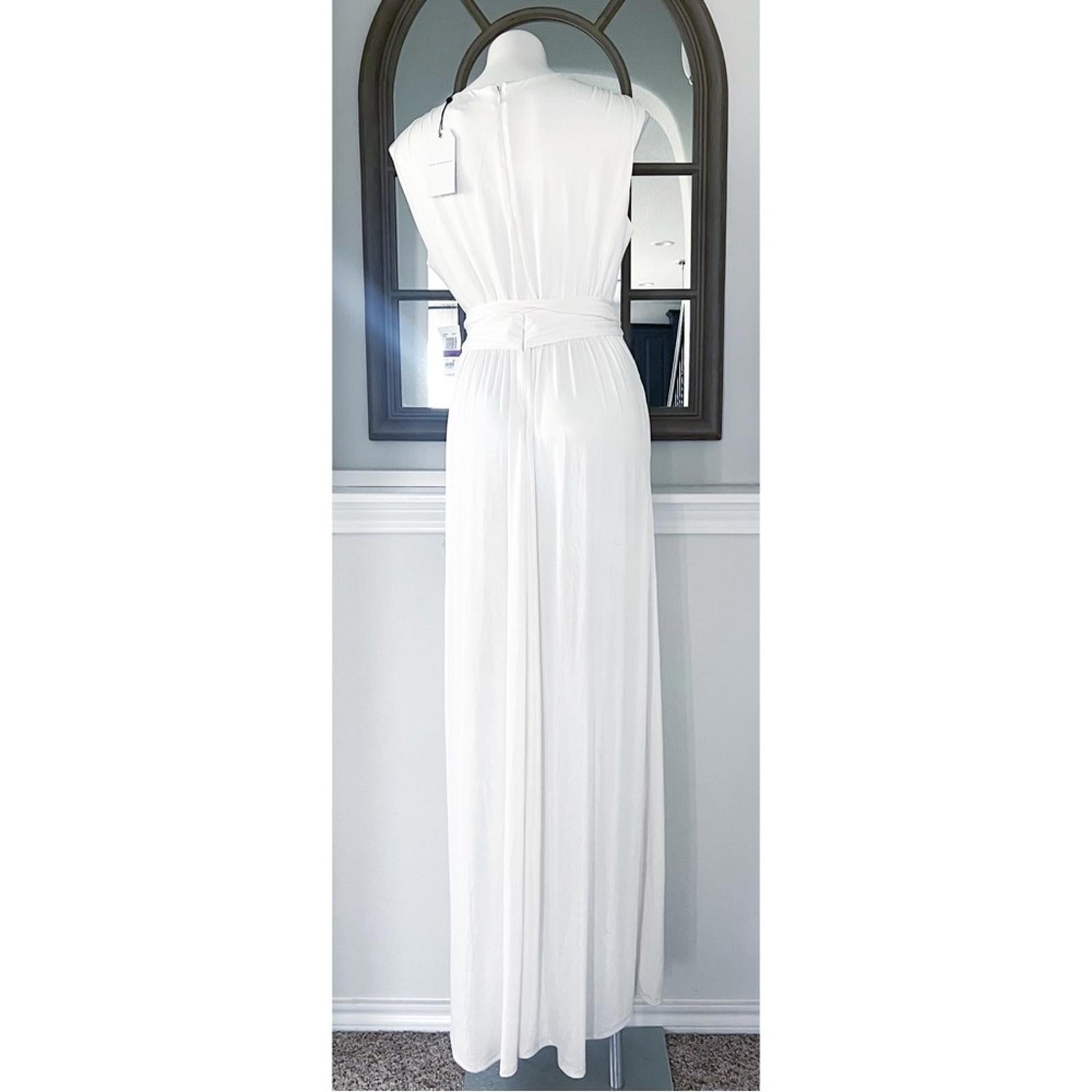 Dress the Population Krista Plunge Neck Side Slit Gown, NWT, Size XXL