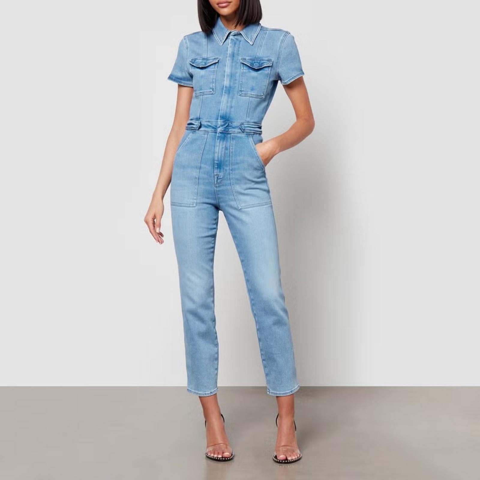 Good American Fit For Success Jumpsuit in Blue, NWT, Size 4 (XL)