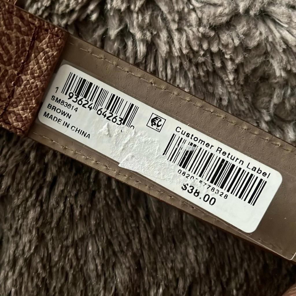 NWT Steve Madden Fish-Eye-Logo Belt, Size XL New w/Tag