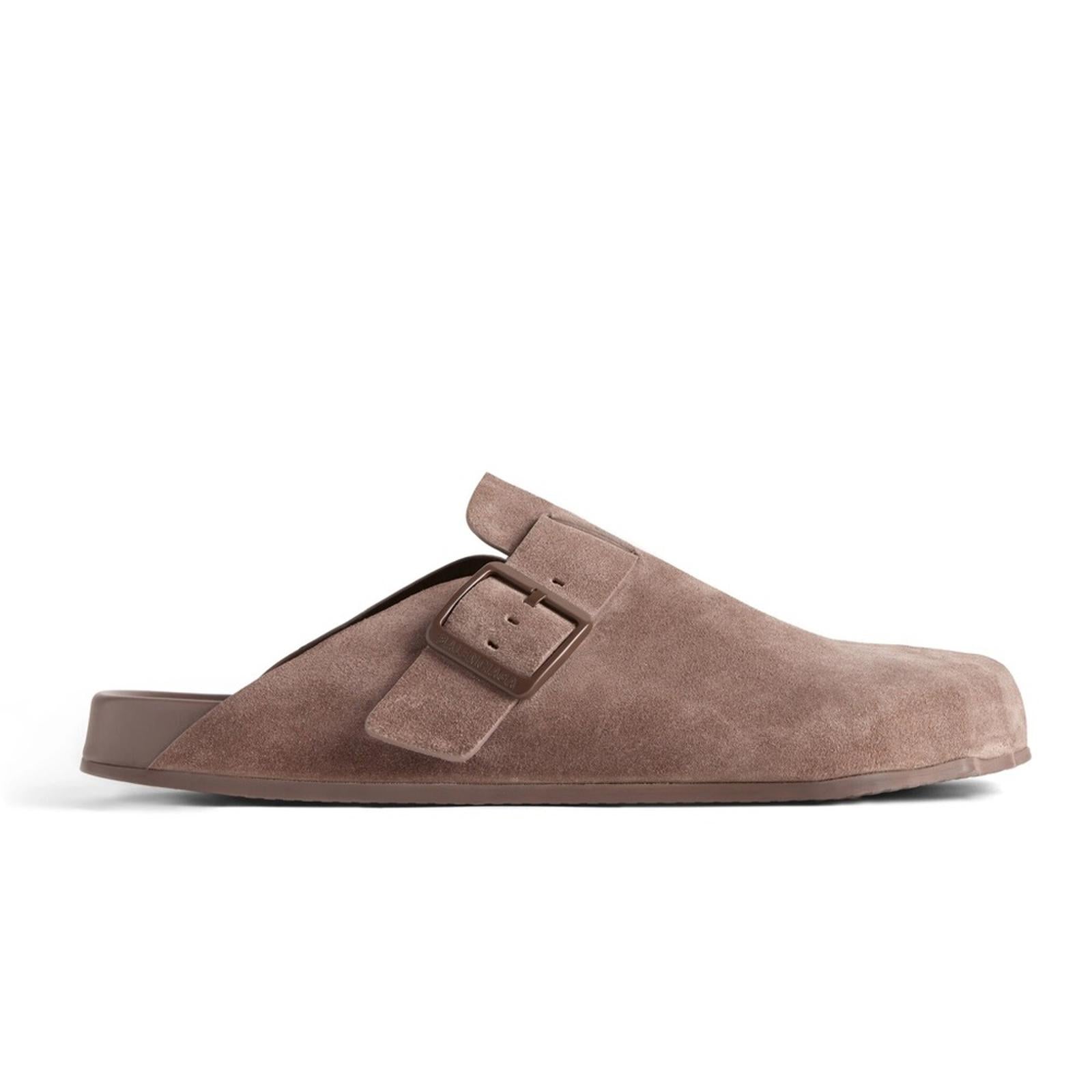 Balenciaga Sunday Mule in Light Brown Suede Calfskin, NEW, Size EU 41