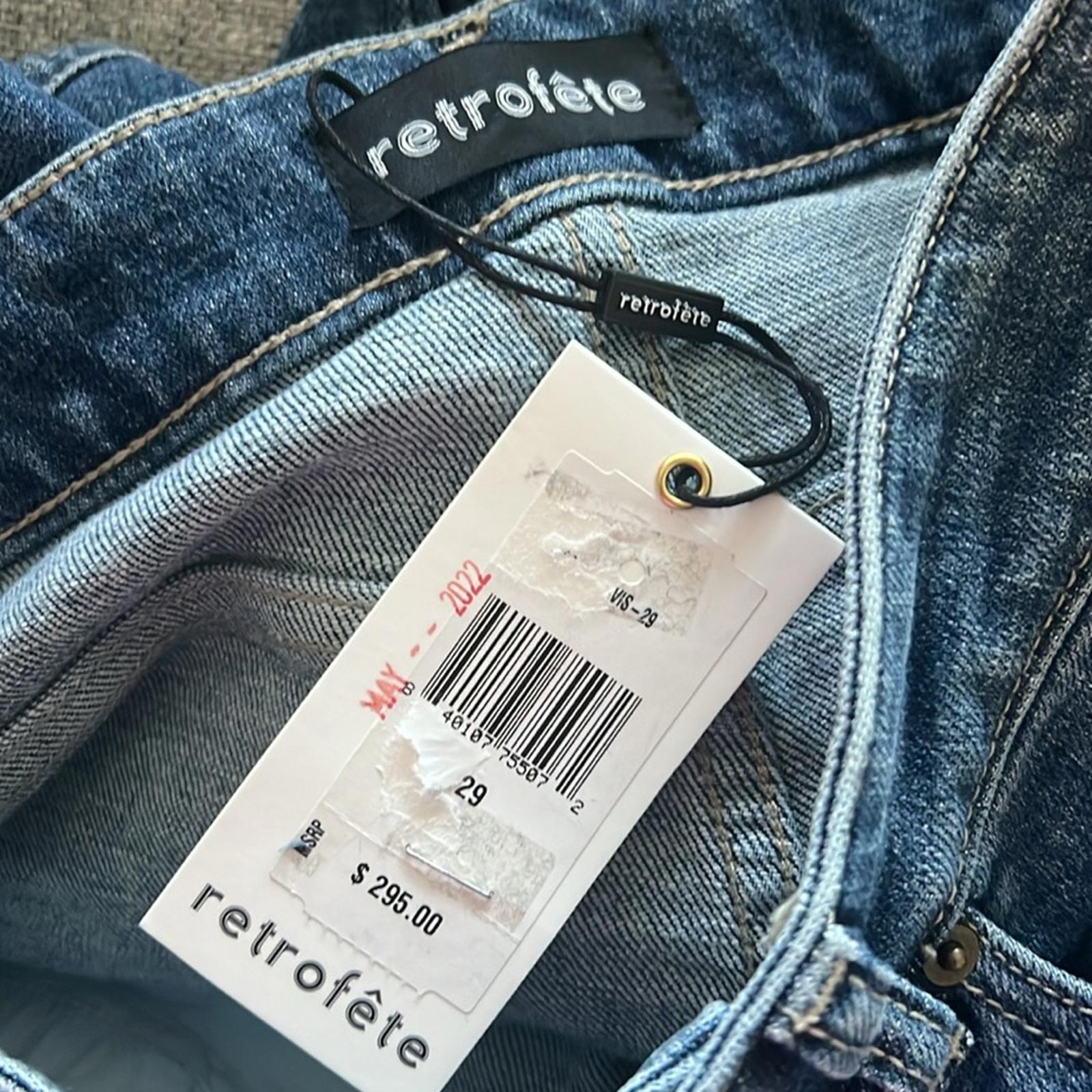 Retrofête Allegra Skinny Jeans in Blue, Size 29 New with Tag