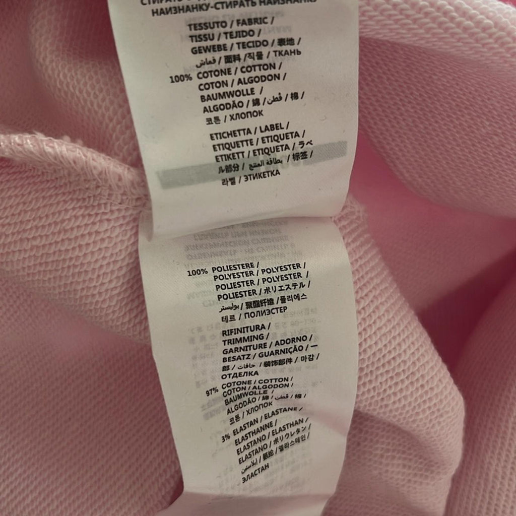 MCQ Alexander McQueen Logo Hologram Hoodie in Pink/Gold, Size S, New with Tag