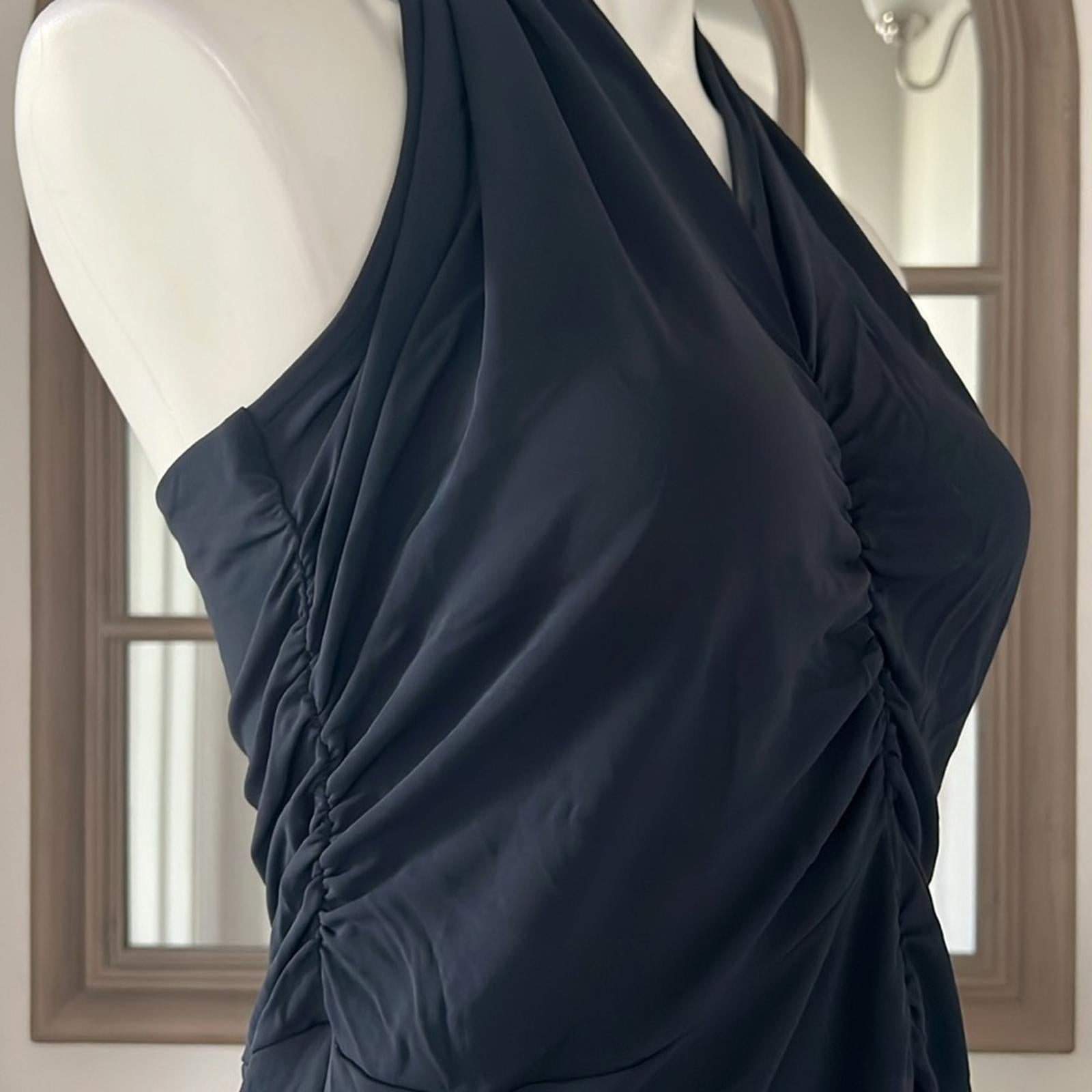 Veronica Beard Halter Neck Long Dress in Navy, Evening Gown Size XL EXCELLENT!