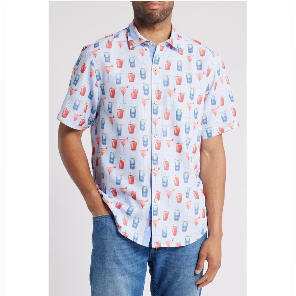 Tommy Bahama Coconut Point Island Zone Short Sleeve Button-Up Shirt NWT Size XL