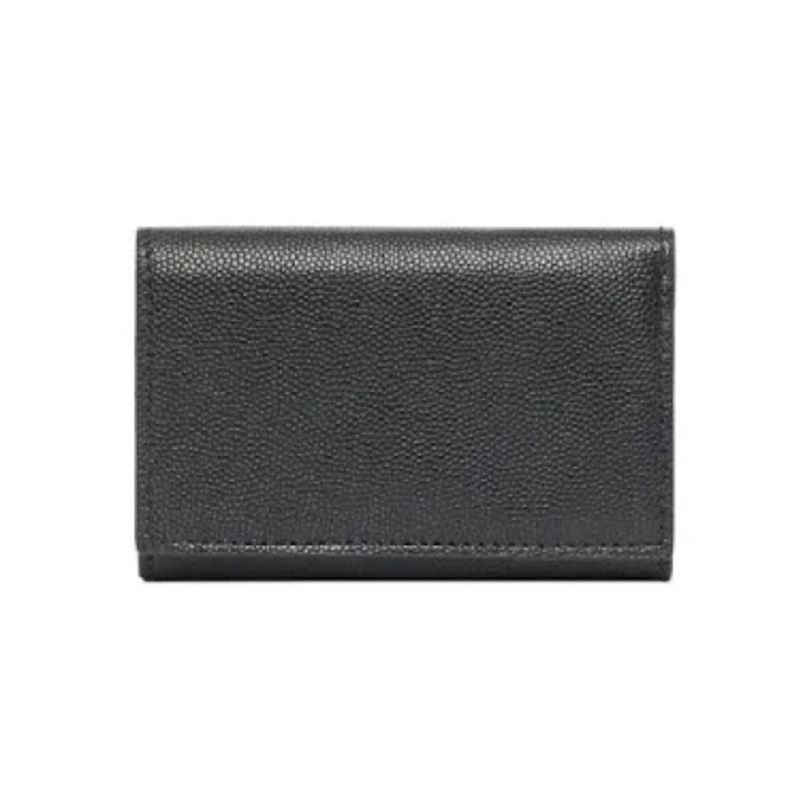 Burberry Pebbled Leather Lark TB Compact Wallet in Black EXCELLENT!