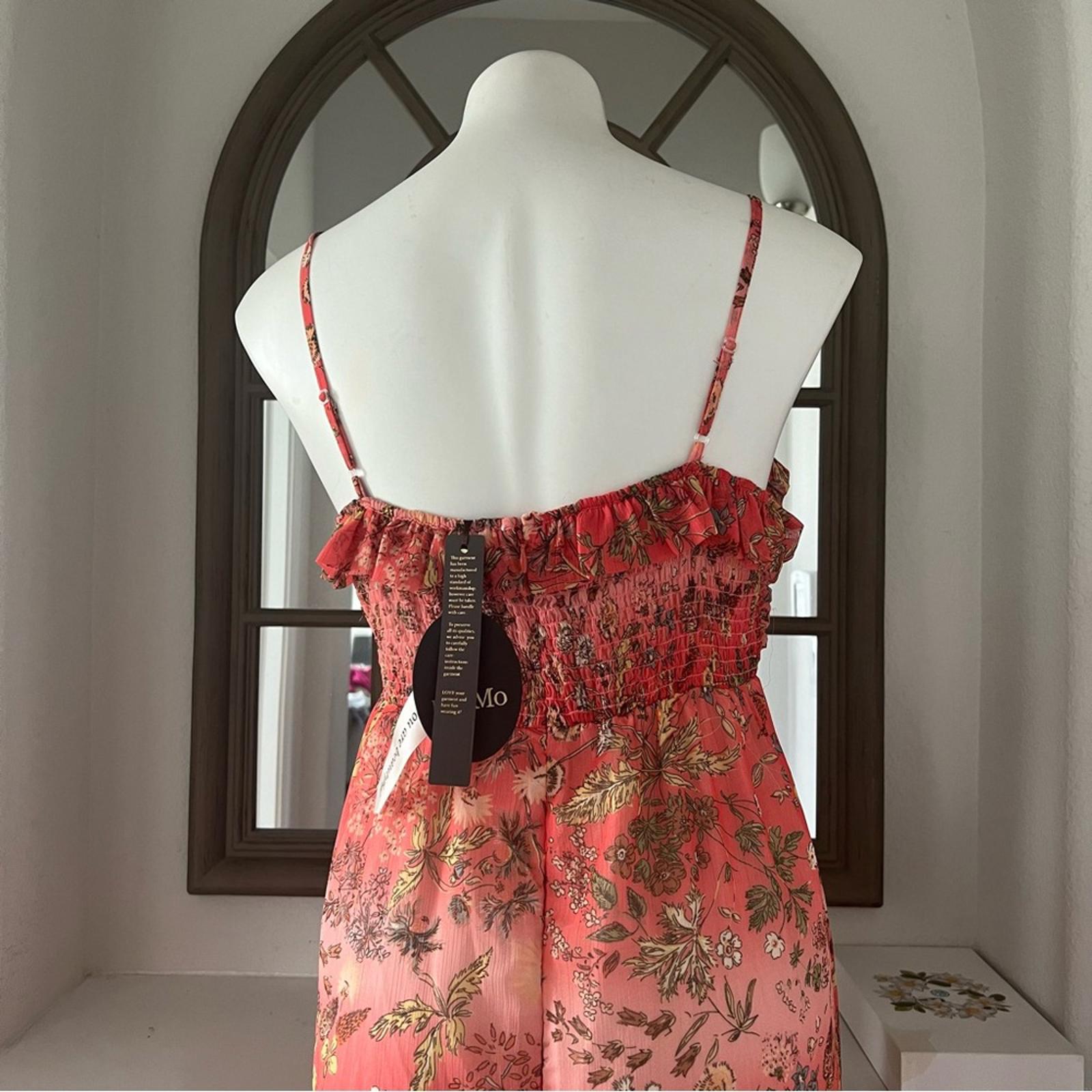 byTiMo Chiffon Sleeveless Ruffle Maxi Dress, Bright Field Size M New w/Tag $436
