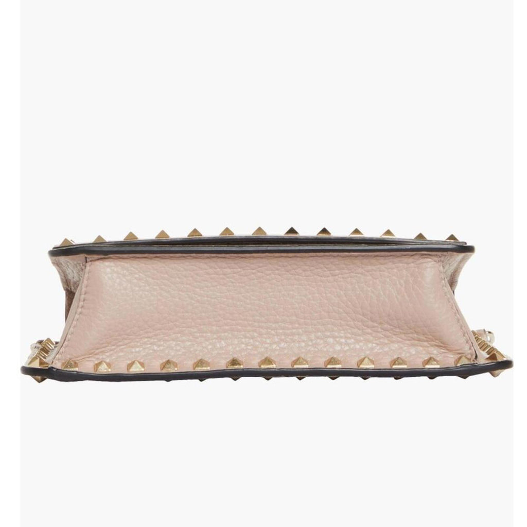 Valentino Garavani Rockstud Leather Crossbody Mauve Pink EXCELLENT Retail $1,950