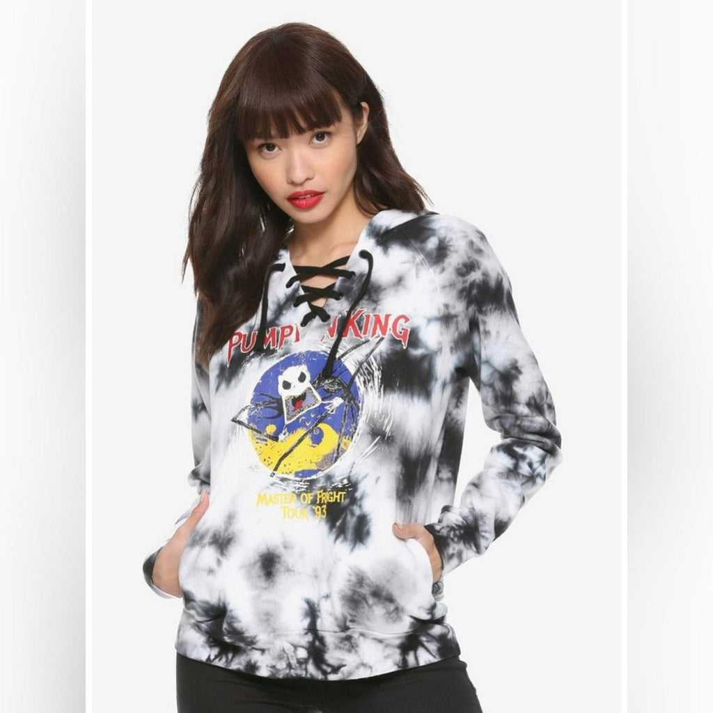 Disney The Nightmare Before Christmas Jack Tour Lace-Up Girls Hoodie XL NWT