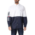 Tommy Hilfiger Adaptive Archive Color-Blocked Relaxed Shirt, White Size S NWT