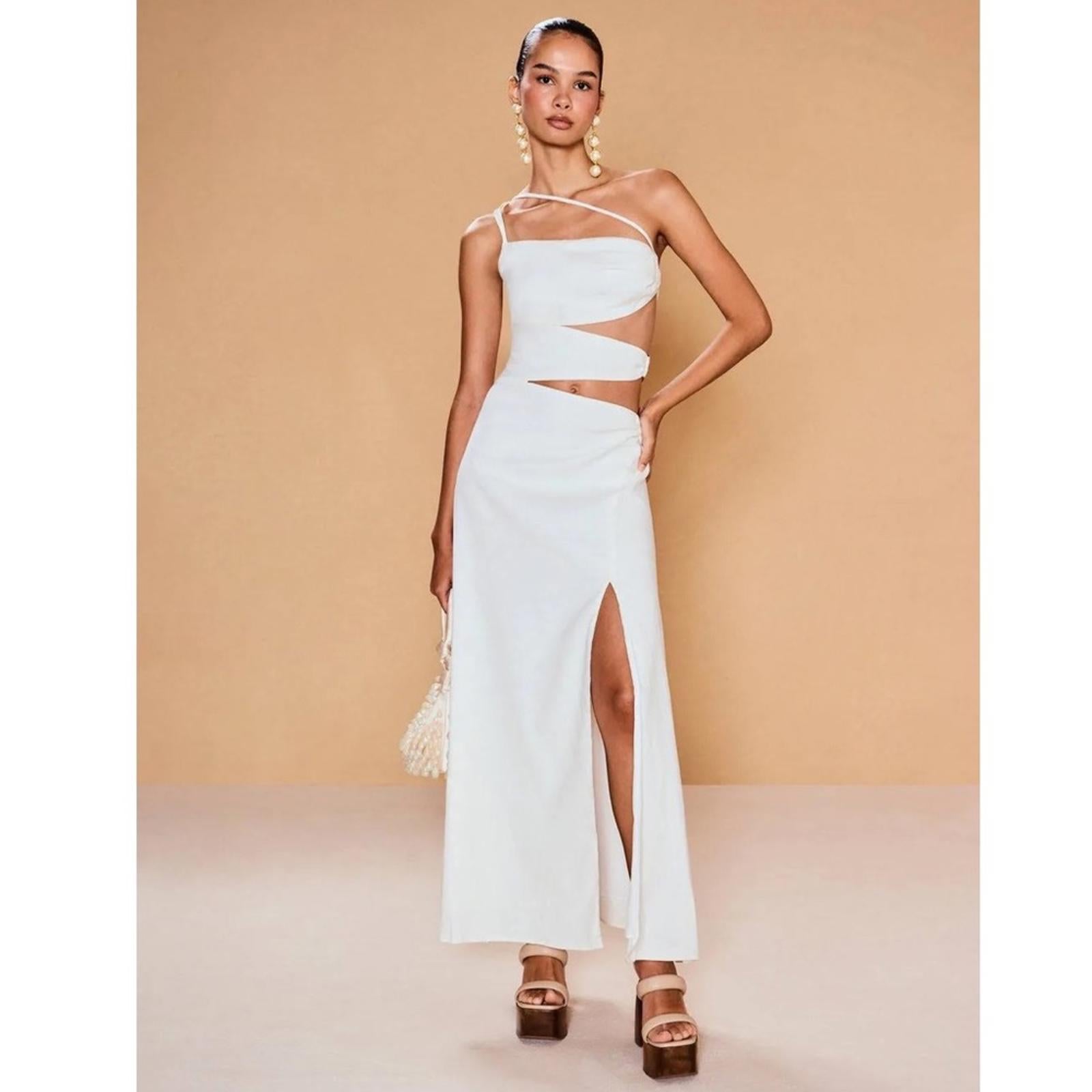 Cult Gaia x Revolve Terese Gown in Cream, NWT, Size 8