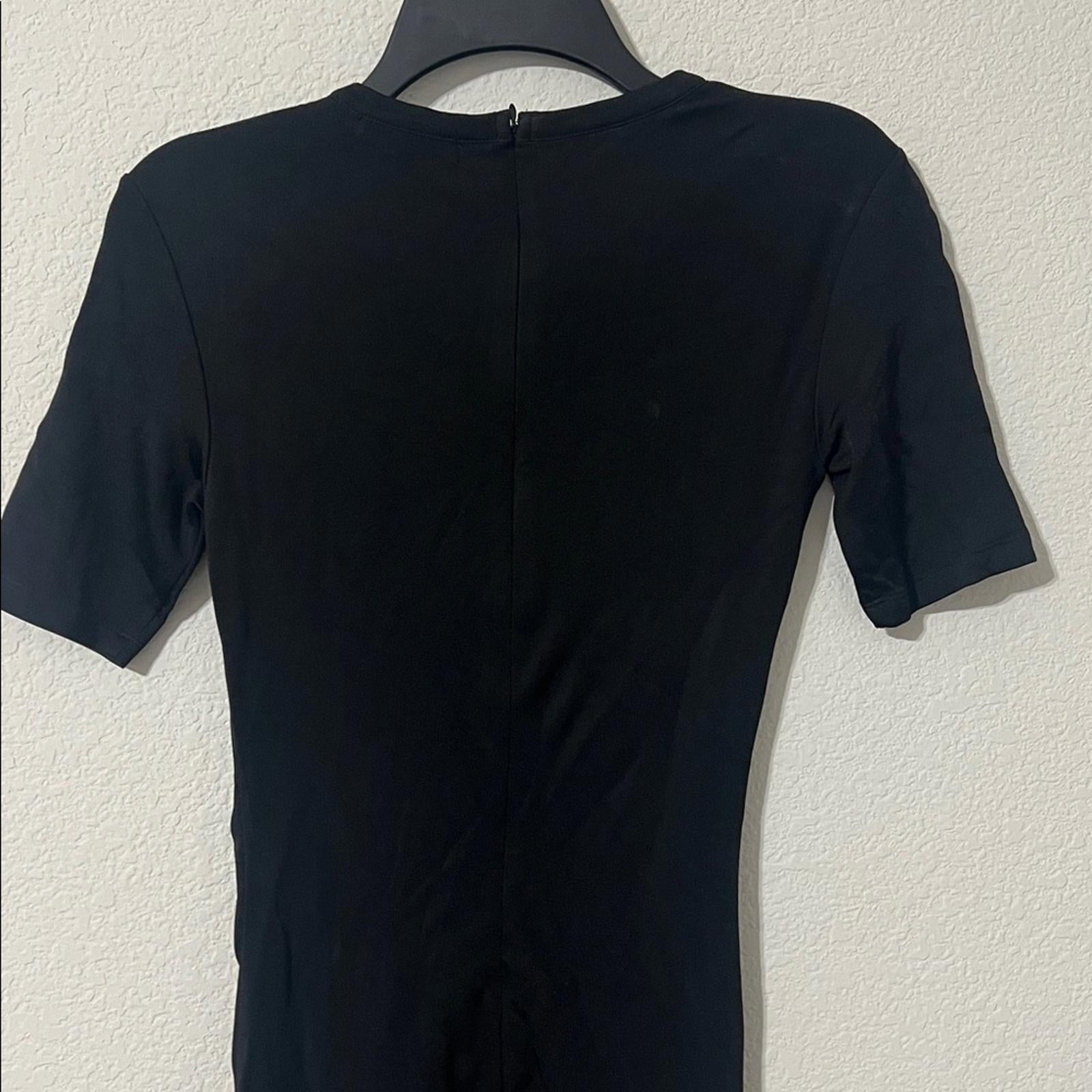 Et Ochs Isabelle Ruched Midi Dress in Black, Size 0 NEW w/Tag $1,195