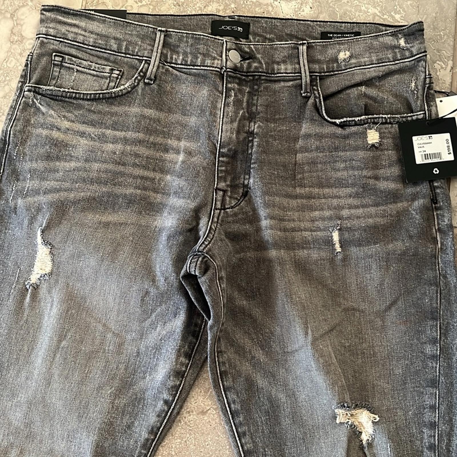 Joe's Men’s The Dean Gray Slim Fit Denim Jeans Size 34 Waist, New w/Tag $198