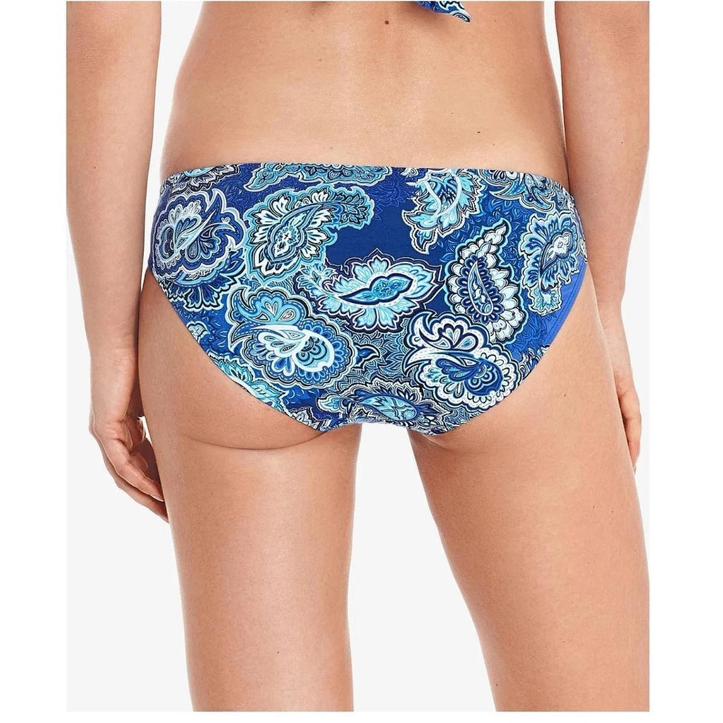 NWT Lauren Ralph Lauren Swim Blue Bandana Paisley Ring Hipster Bikini Bottom, 16