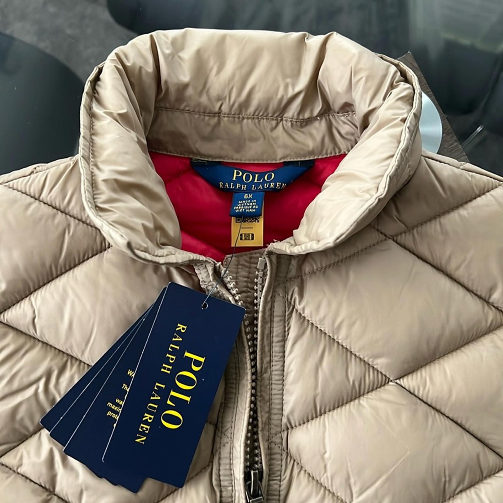Polo Ralph Lauren Water-Repellent Belted Quilted Jacket Size 6X New w/Tag