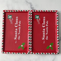 Martha Stewart Set of 2 Letter to Santa Claus Plate, 8”x5” Red, New w/Tag