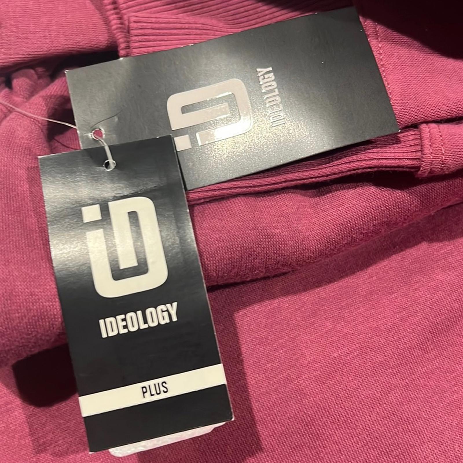 ID Solid Crewneck Fleece Sweatshirt, Violet Quartz Plus Size 2X New w/Tag