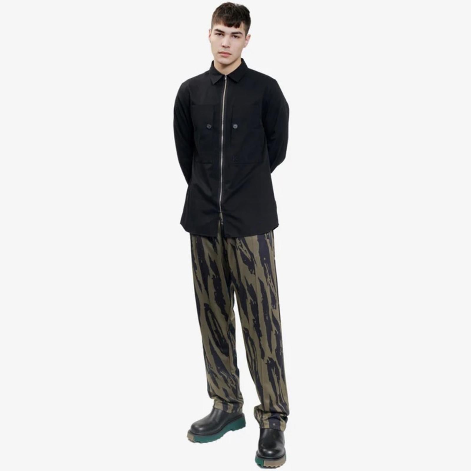 Kenzo Pleat Camo Lounge Pants, Printed Track Size L New w/Tag Retail $480