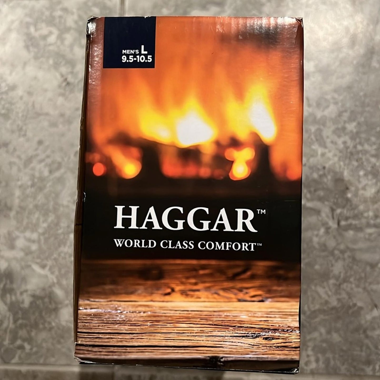NEW Haggar Men's Faux-Suede Clog Slippers in Black, Size L (9.5-10.5) New in Box