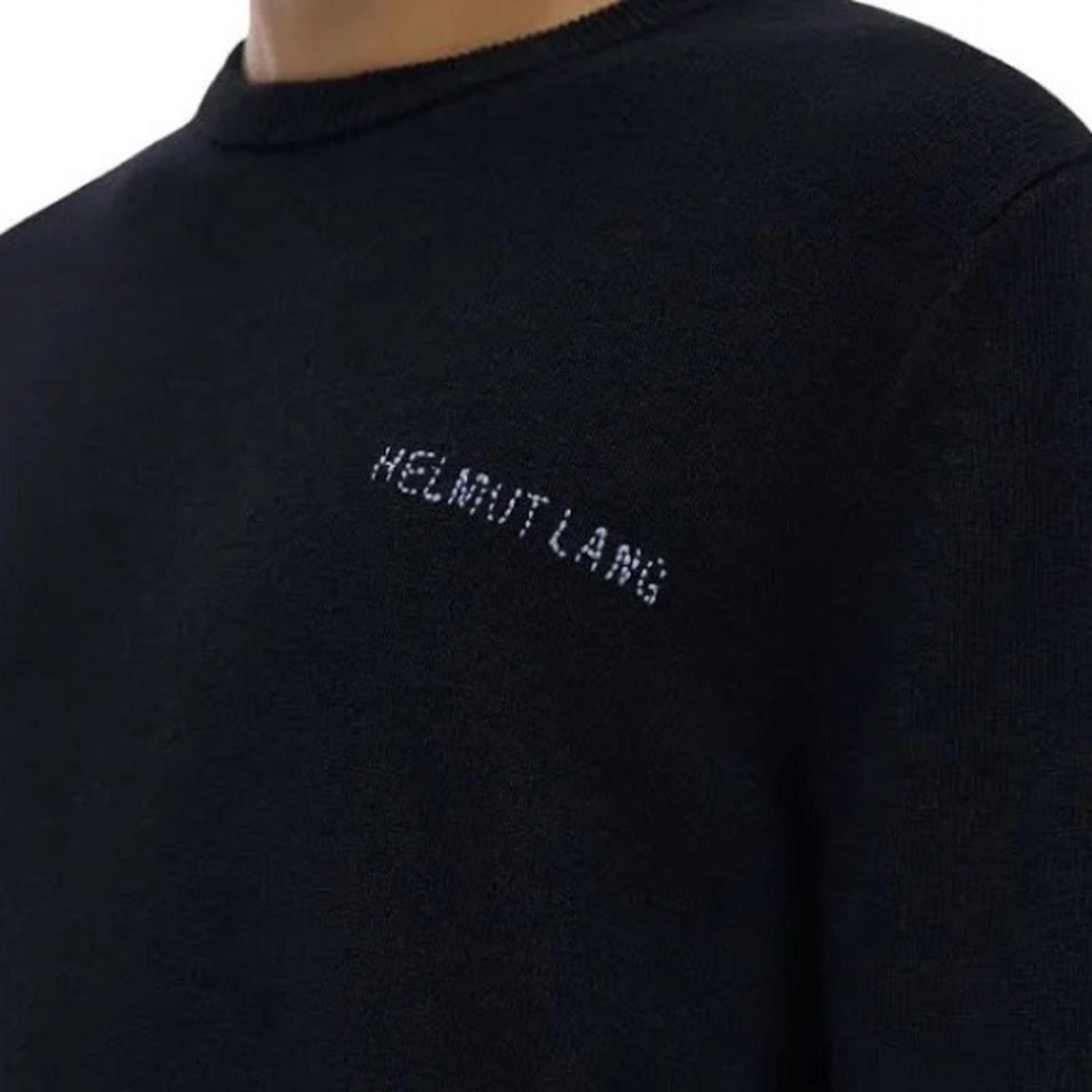 NEW Helmut Lang Cashmere Blend Kurt Crewneck Sweater Black Size S New w/Tag $375