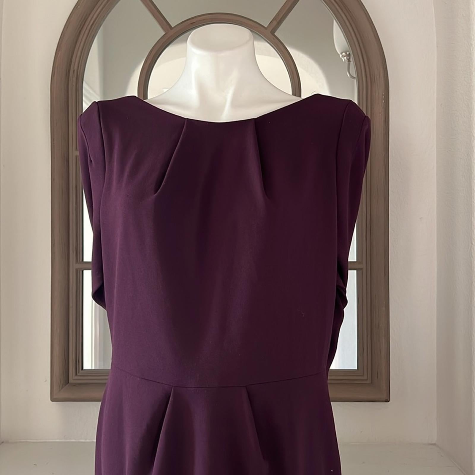 Betsy & Adam Midi Cowl Neck Drape Back Scuba Crepe Dress Size 14 NEW w/Tag