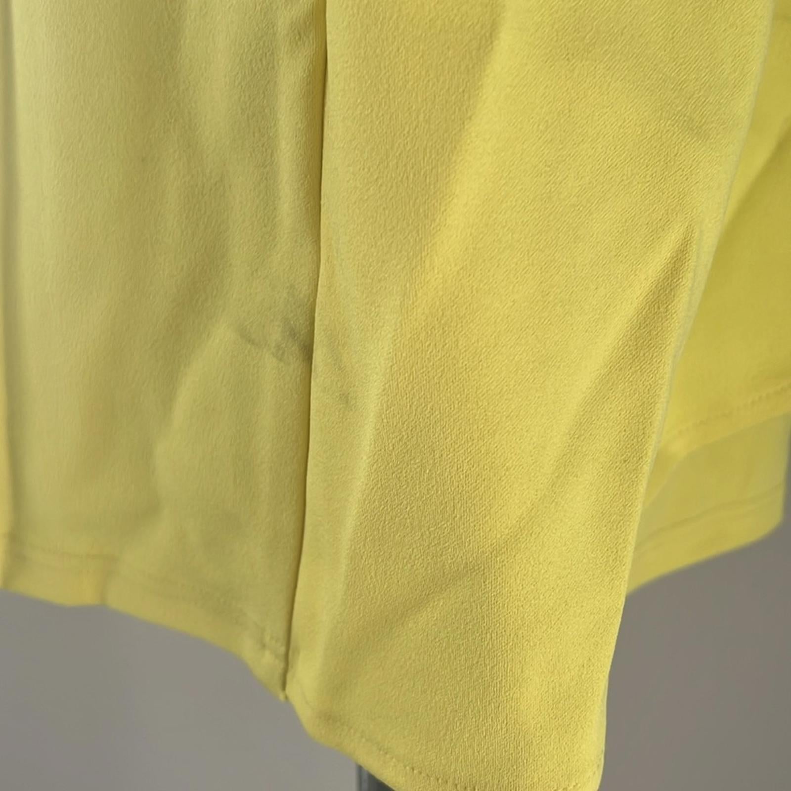 Nicole Miller Ruched Tulip Hem Mini Dress in Lemon Drop Size 8 New w/Tag $189