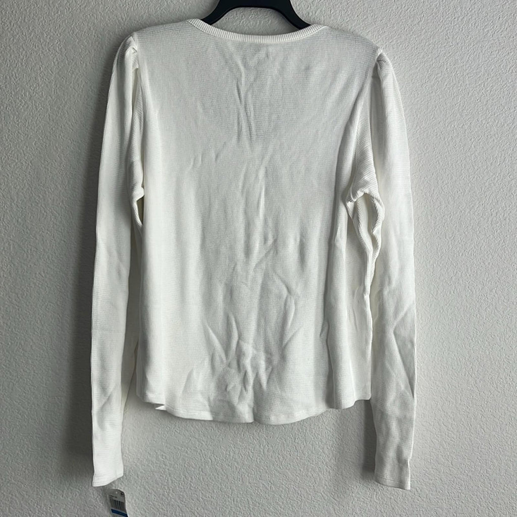 Paige Daniella White Long Sleeve Top, Size XL NWT