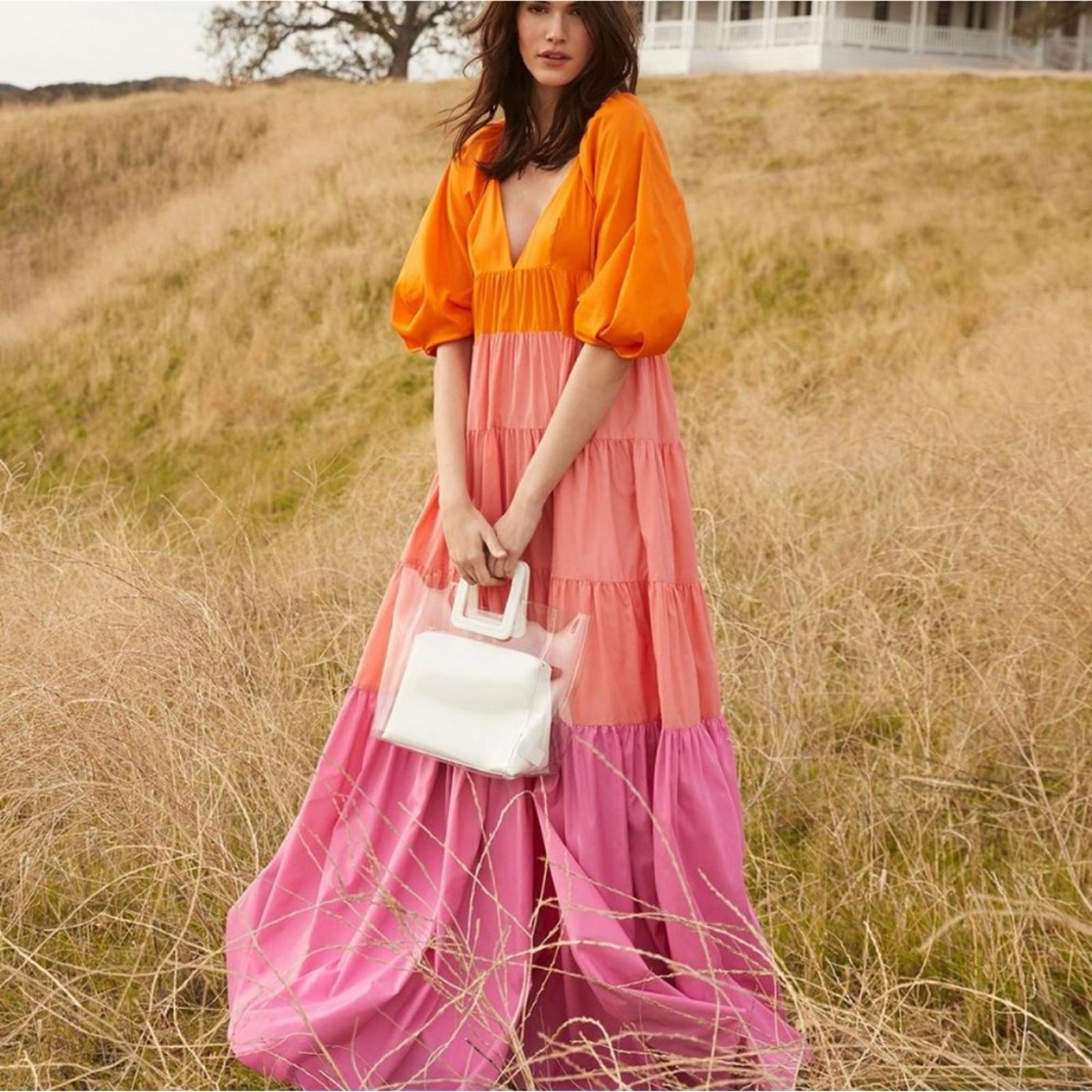 Staud x Revolve Meadow Maxi Tiered Dress, Size M New w/Tag SOLD OUT!