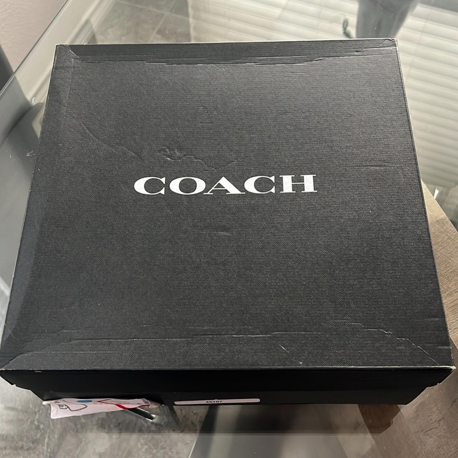 COACH Prestyn Ankle Booties in Burnished Amber, Leather Suede Boots NEW in Box!