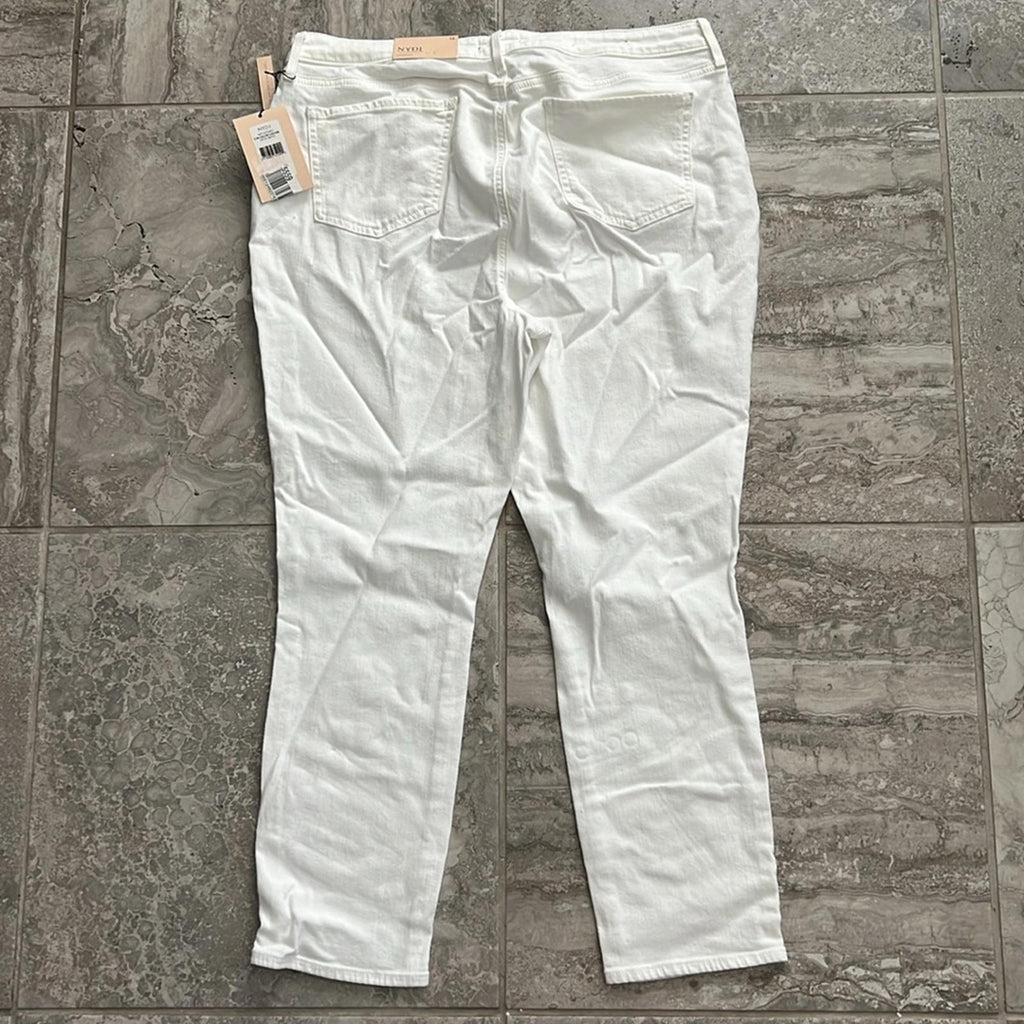 NYDJ Alina Ankle Denim Leggings in Optic White, Size 16 New w/Tag