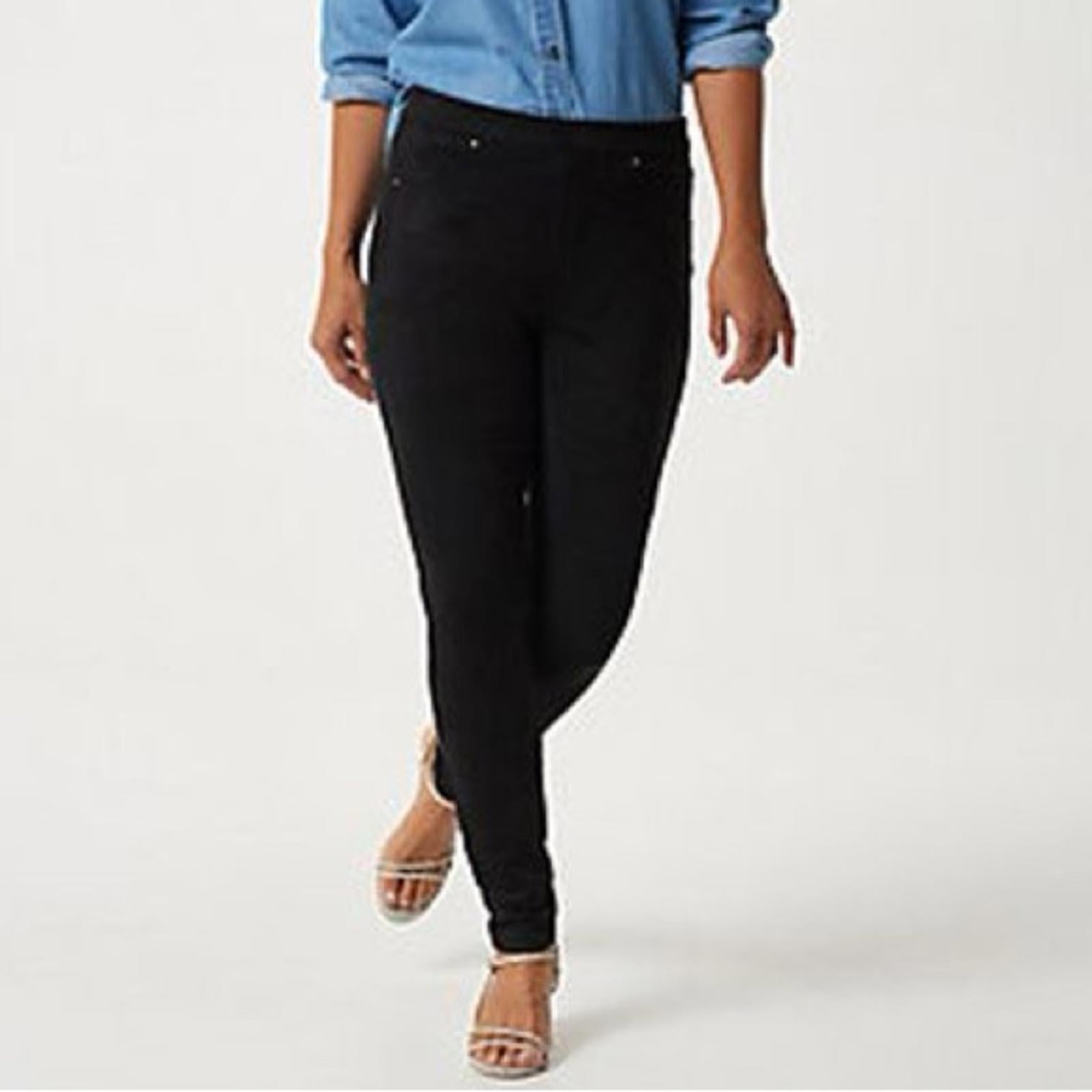 New Susan Graver Plus Size Pull-On Pants in Black, Petite 4X New in Packaging