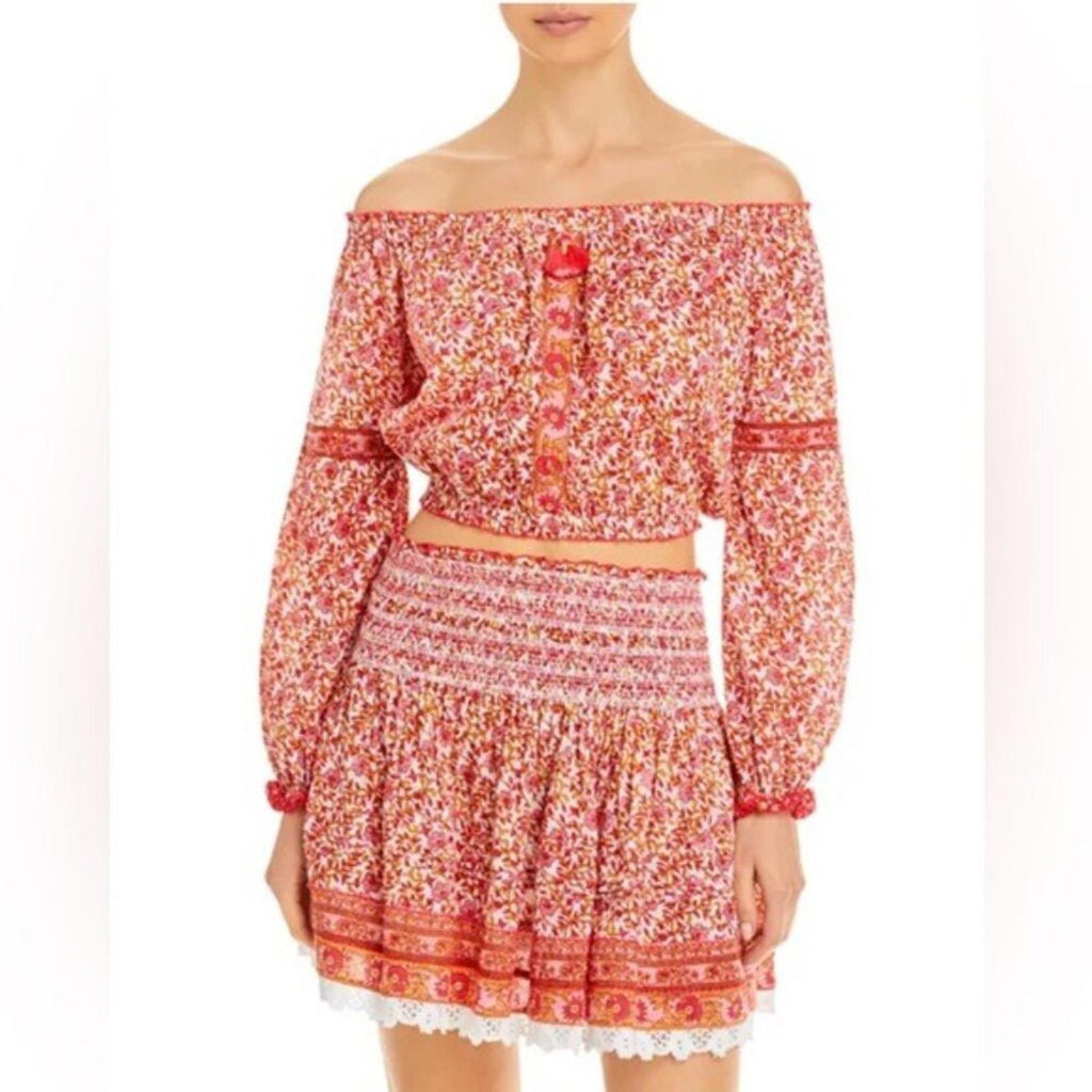 Poupette St. Barth Nana Off the Shoulder Top, Size XS NEW w/Tag $140