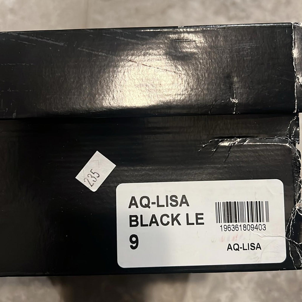 Aqua Bloomingdale’s Lisa Ankle Strap Platform Sandals in Black, Size 9 New $138