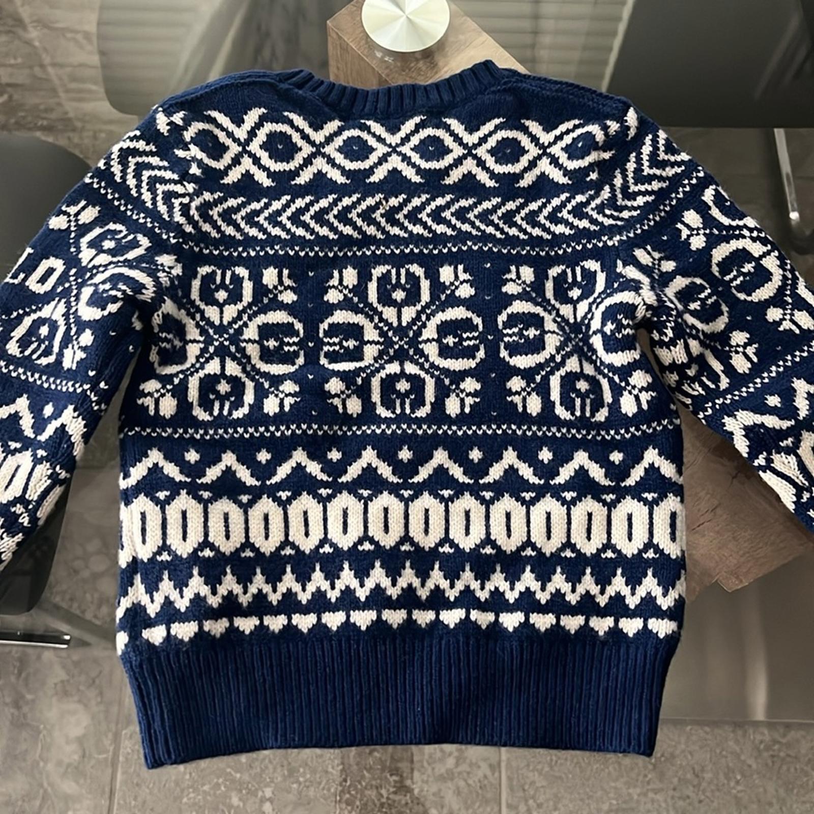 Polo Ralph Lauren Boy's Fair Isle Wool Sweater Multi Navy, Size 4 New w/Tag
