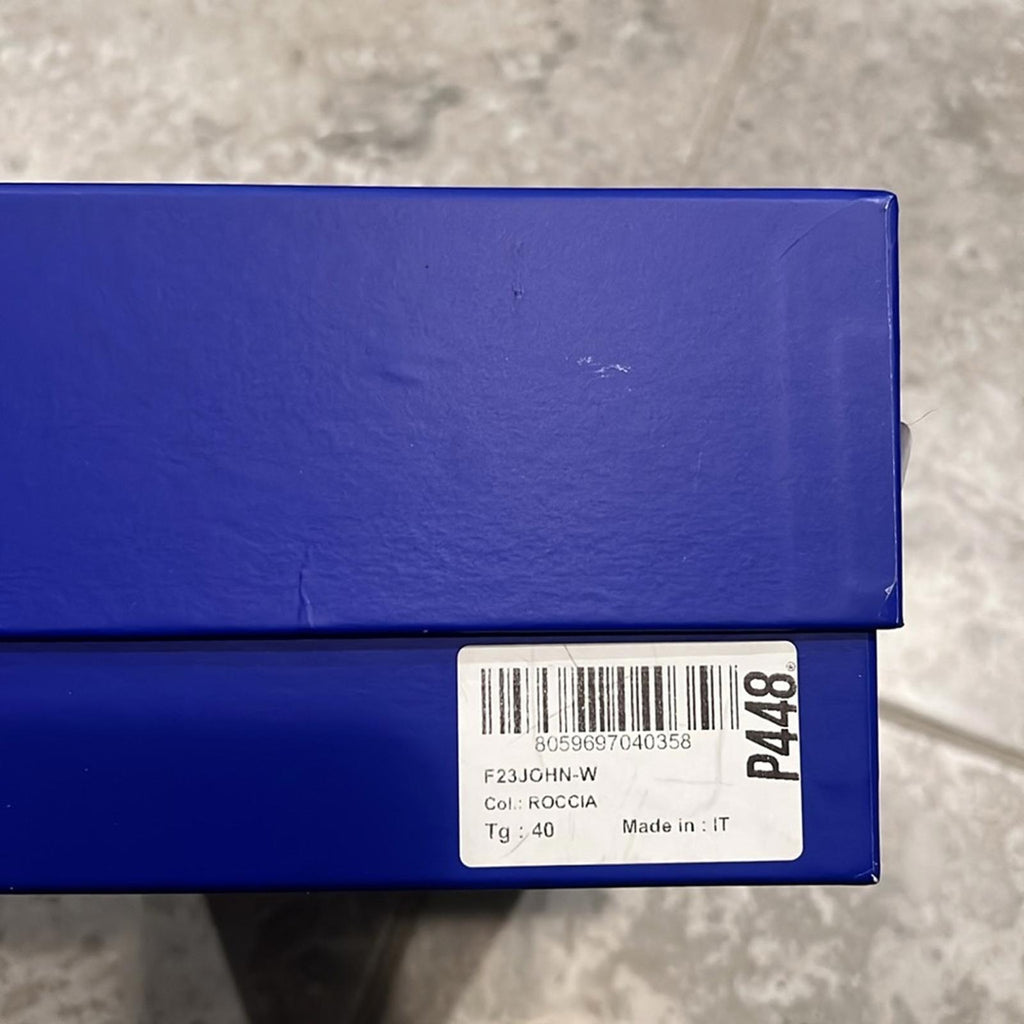 P448 John Roccia Low Top Sneakers, Brown Size 40 New in Box