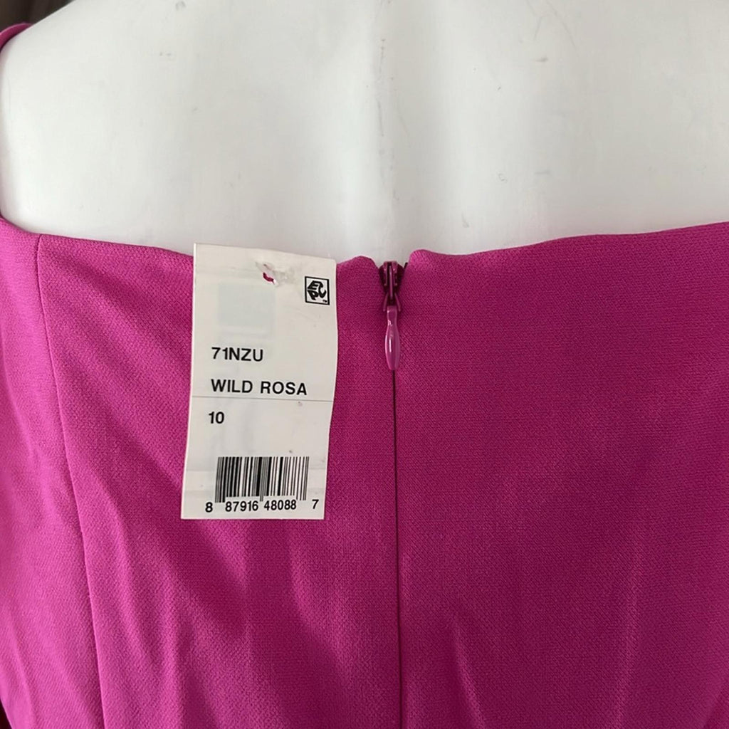 French Connection Puff Sleeve Cutout Dress, Wild Rosa Size 10 New w/Tag $118