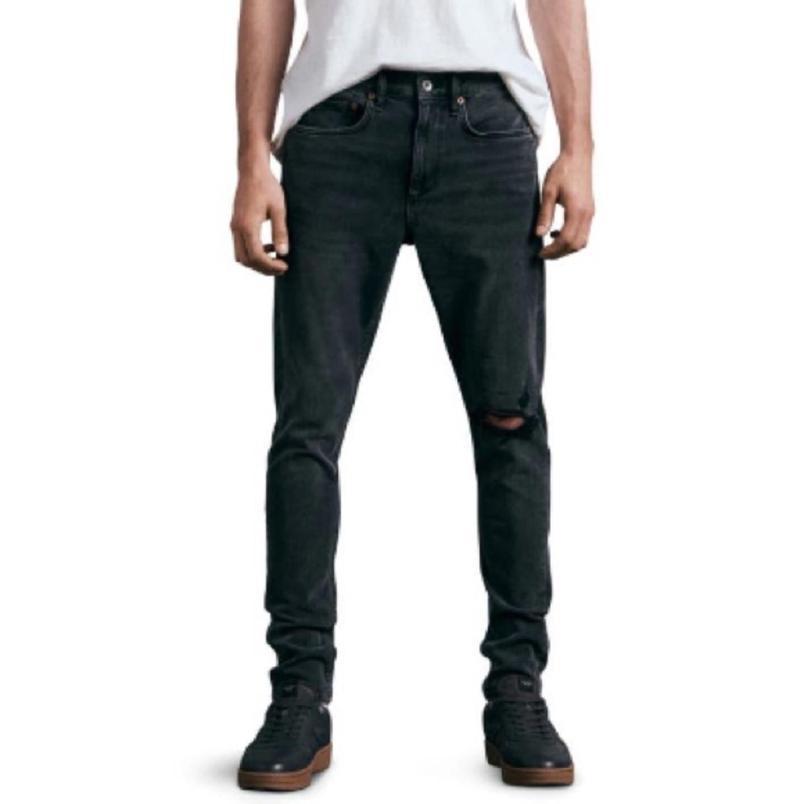 Rag & Bone Fit 1 Aero Stretch Wolcott Skinny Distressed Jeans, NEW, Size W31 L32