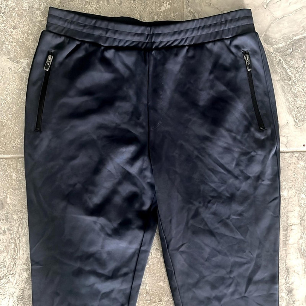 Michael Kors Mixed Media Track Pants in Midnight Blue, NWT, Size L