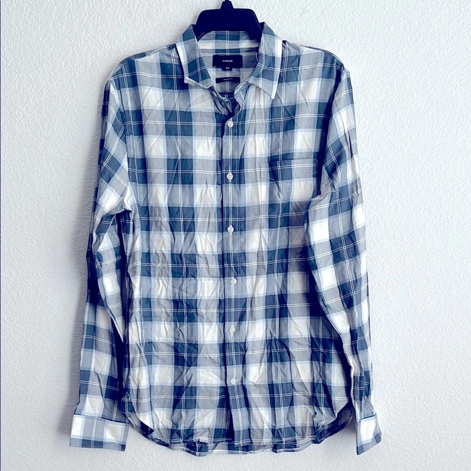Vince Alps Plaid Long Sleeve Button Front Shirt, Size M NEW w/Tag $225