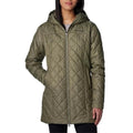 Columbia Copper Crest Hooded Fleece-Lined Mid-Length Coat in Green, NWT, Size S