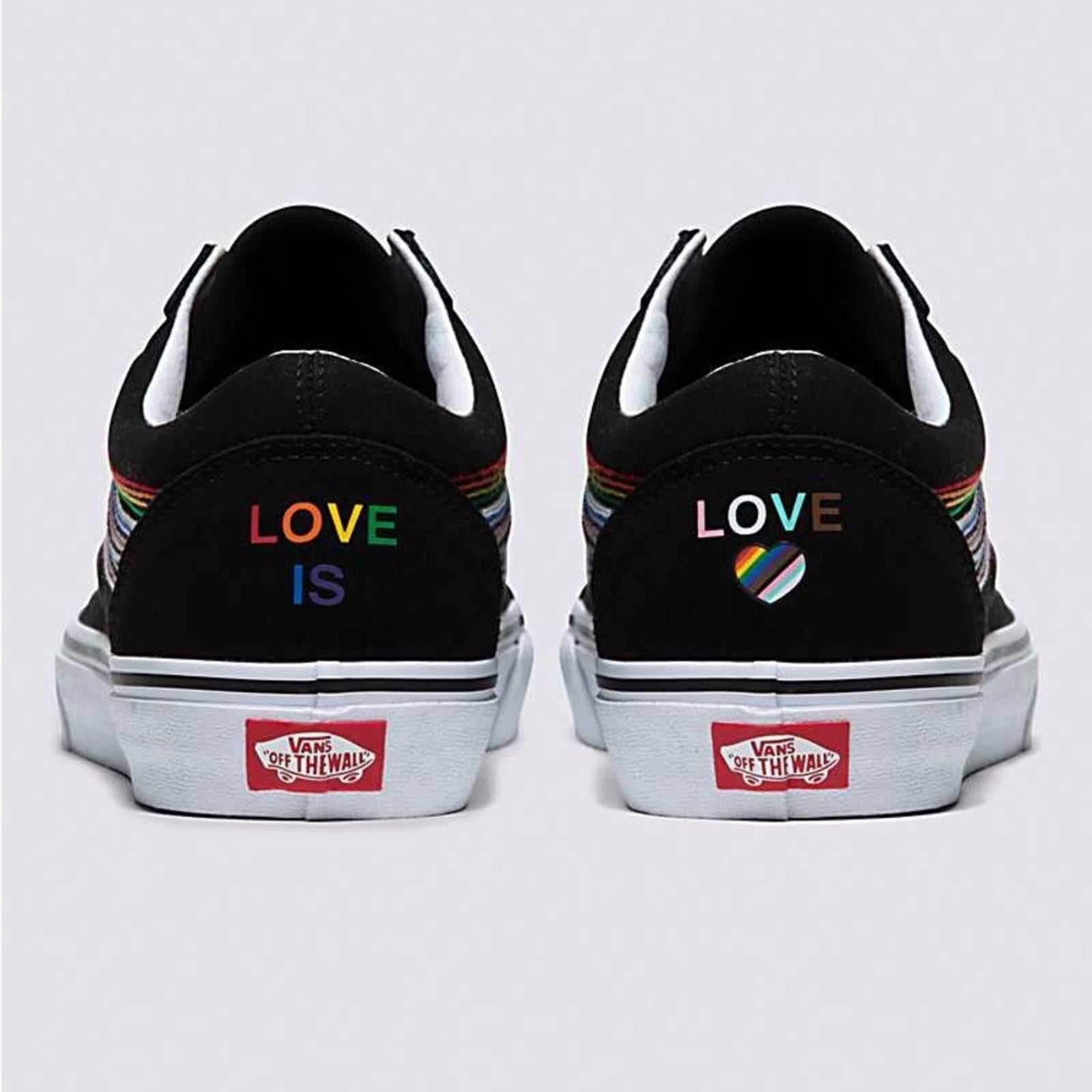NWT Vans Old Skool Sneakers, Black Rainbow Size 6 New in Box